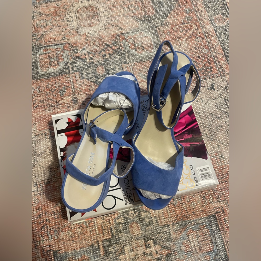 Kenneth Cole Blue Platform Sandals